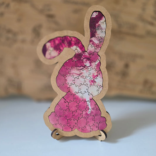 Puzzle Rabbit pink