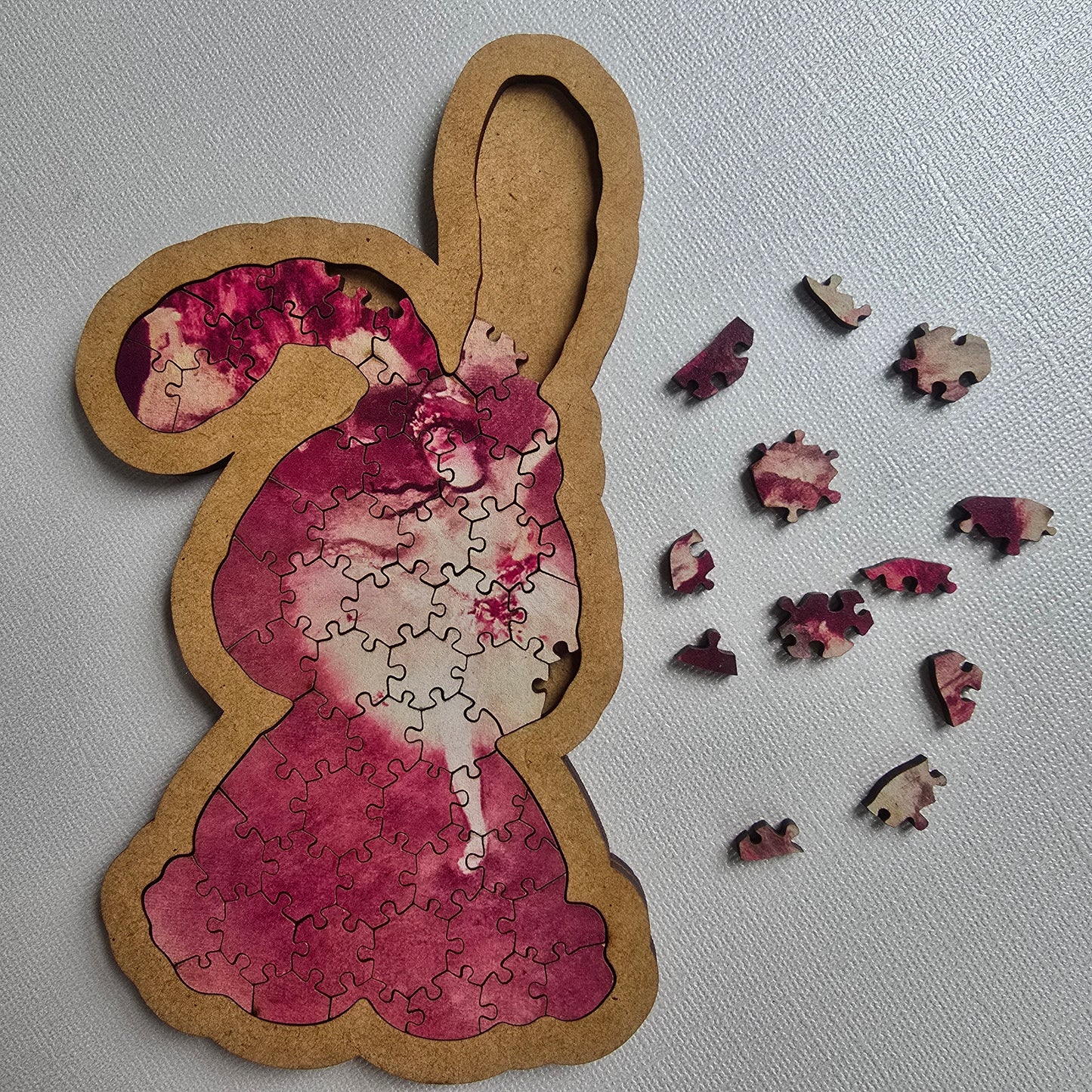 Puzzle Rabbit pink